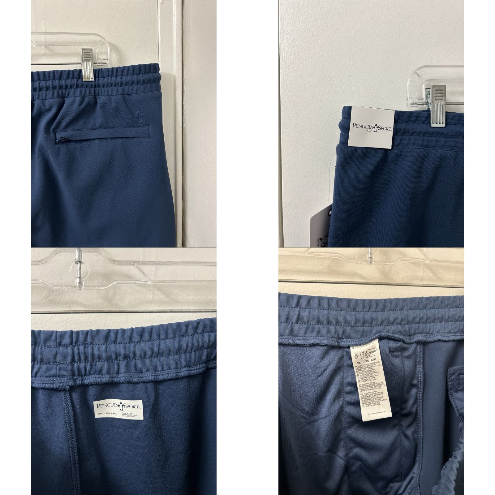 Original Penguin Original Penguin Sport Pants Mens 2XL Blue Jogger Track athletic Performance Stretch NWT Size US 39 - 8 Thumbnail