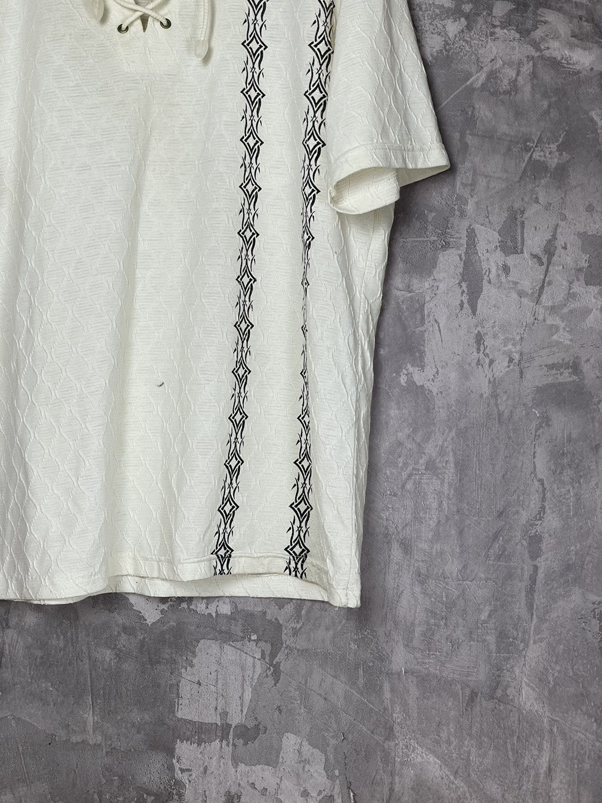 Japanese Brand × Vintage Avant Garde Y2K Designer Retro Knit shirt Tee Size US L / EU 52-54 / 3 - 6 Thumbnail