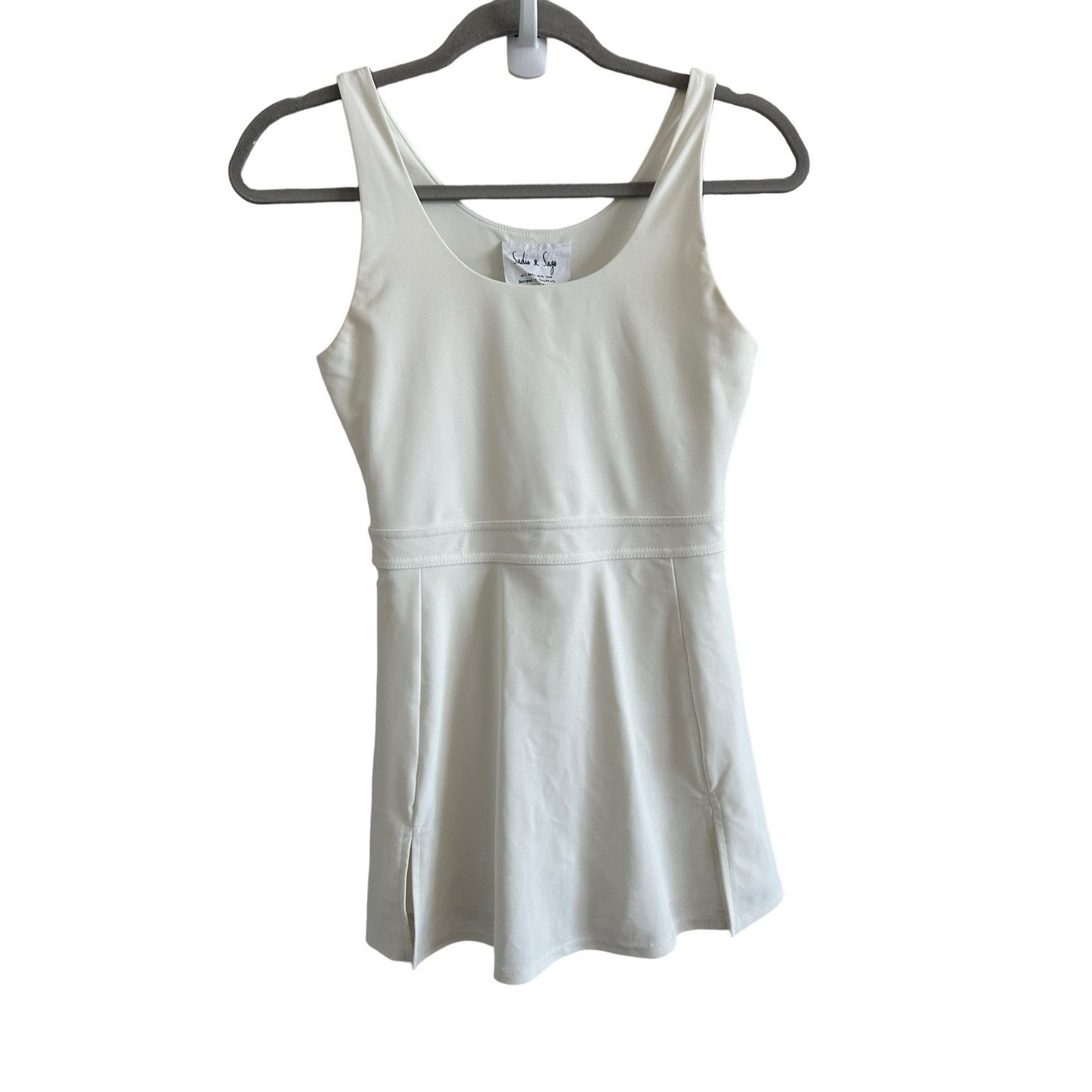 Other Sadie & Sage XSmall Elite White Sleeveless Scoop Neck Dress Size XS / US 0-2 / IT 36-38 - 3 Thumbnail