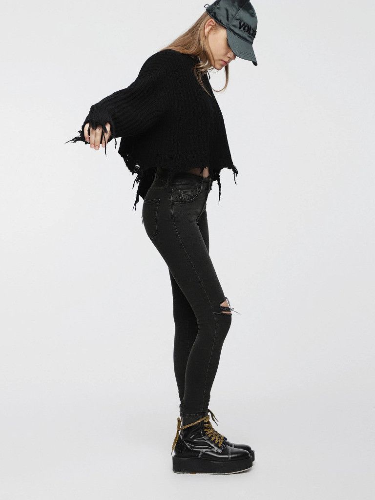Diesel × Vintage NEW Diesel SLANDY W27 L34 black skinny Tumblr opium w28 L32 Size 27" / US 4 / IT 40 - 1 Thumbnail