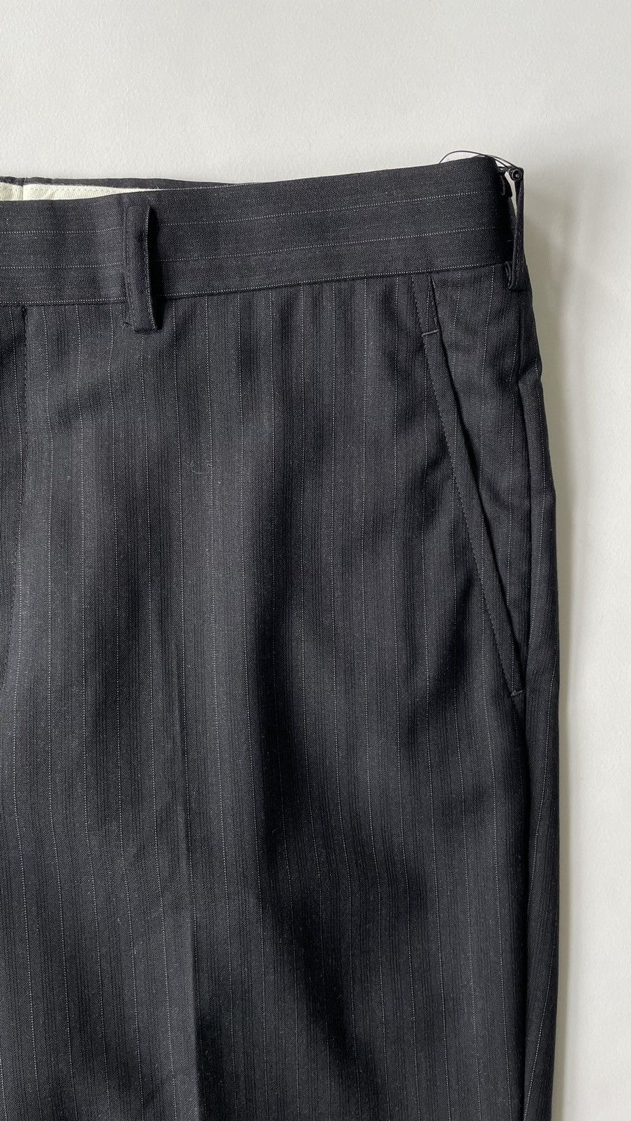 Comme des Garcons A/W 11 Black/Grey Pinstripe Wool Trousers Size US 34 / EU 50 - 6 Thumbnail