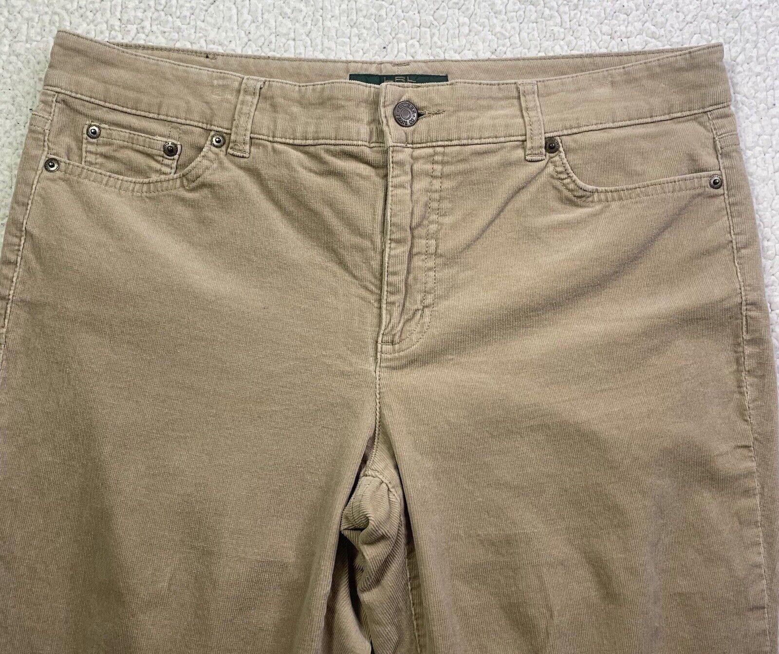 Lauren Ralph Lauren LRL Ralph Lauren Jeans Corduroy Pants Women's Size 10 Tan Size 32" / US 10 / IT 46 - 6 Thumbnail