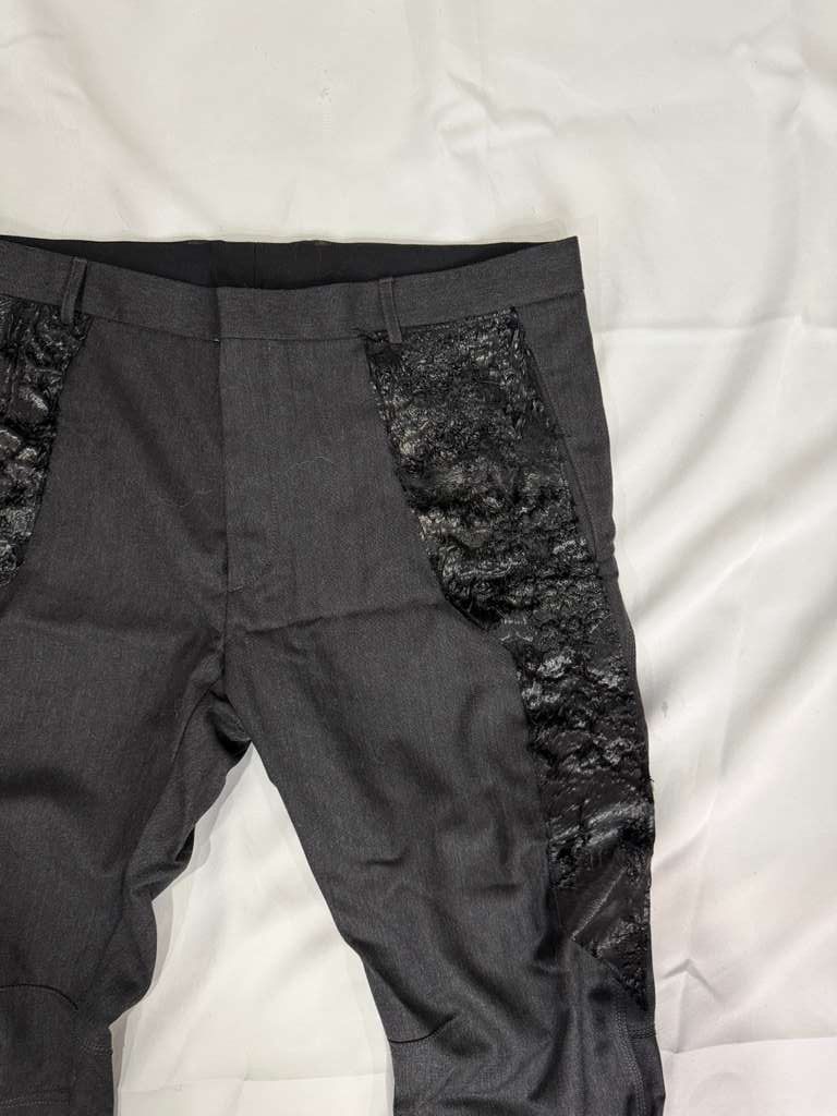Vintage Kamerfula Black Mongolian Fur-Panel Pants Size US 32 / EU 48 - 2 Thumbnail