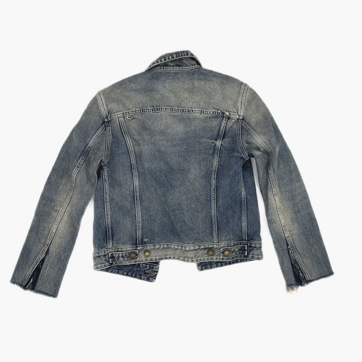 Saint Laurent Paris Saint Laurent Paris Distressed Denim Jacket Size XS / US 0-2 / IT 36-38 - 2 Thumbnail