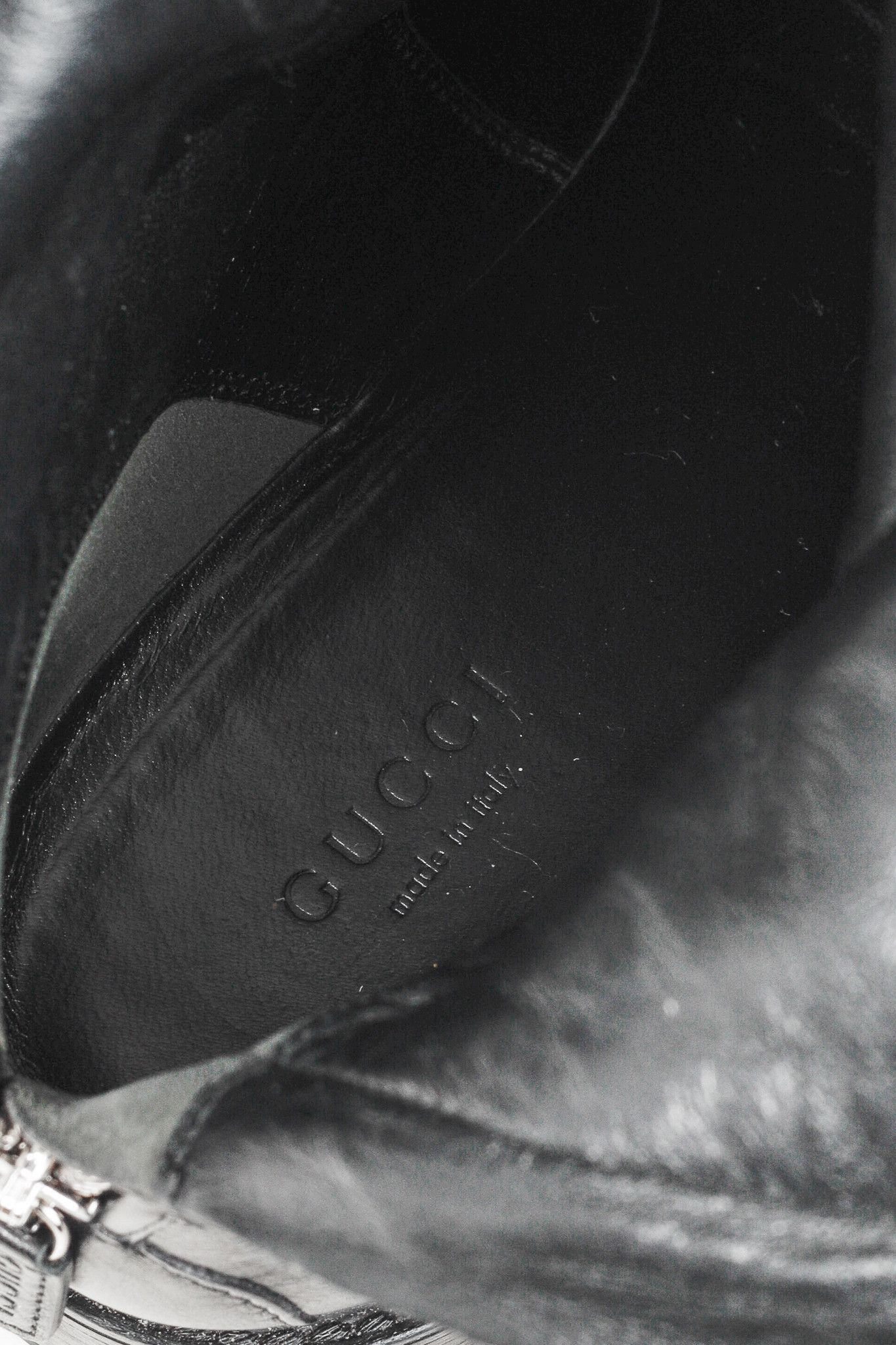Gucci Gucci Maud Nero Guccissima Leather Knee-High Riding Boots Size US 8.5 / IT 38.5 - 8 Thumbnail