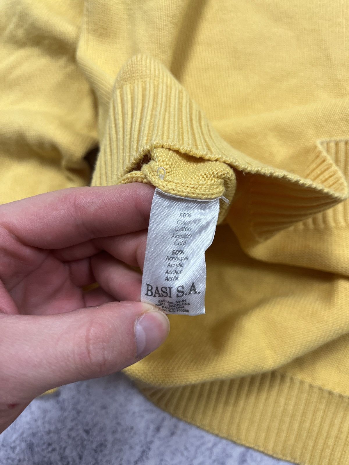 Lacoste × Vintage Lacoste Vintage Sweater Knit Casual Yellow 90s Hype Rare Size US XL / EU 56 / 4 - 7 Thumbnail