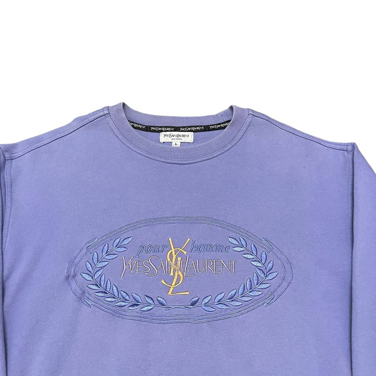 Yves Saint Laurent Vintage YSL Yves Saint Laurent Pour Homme Sweatshirt Size US M / EU 48-50 / 2 - 2 Thumbnail