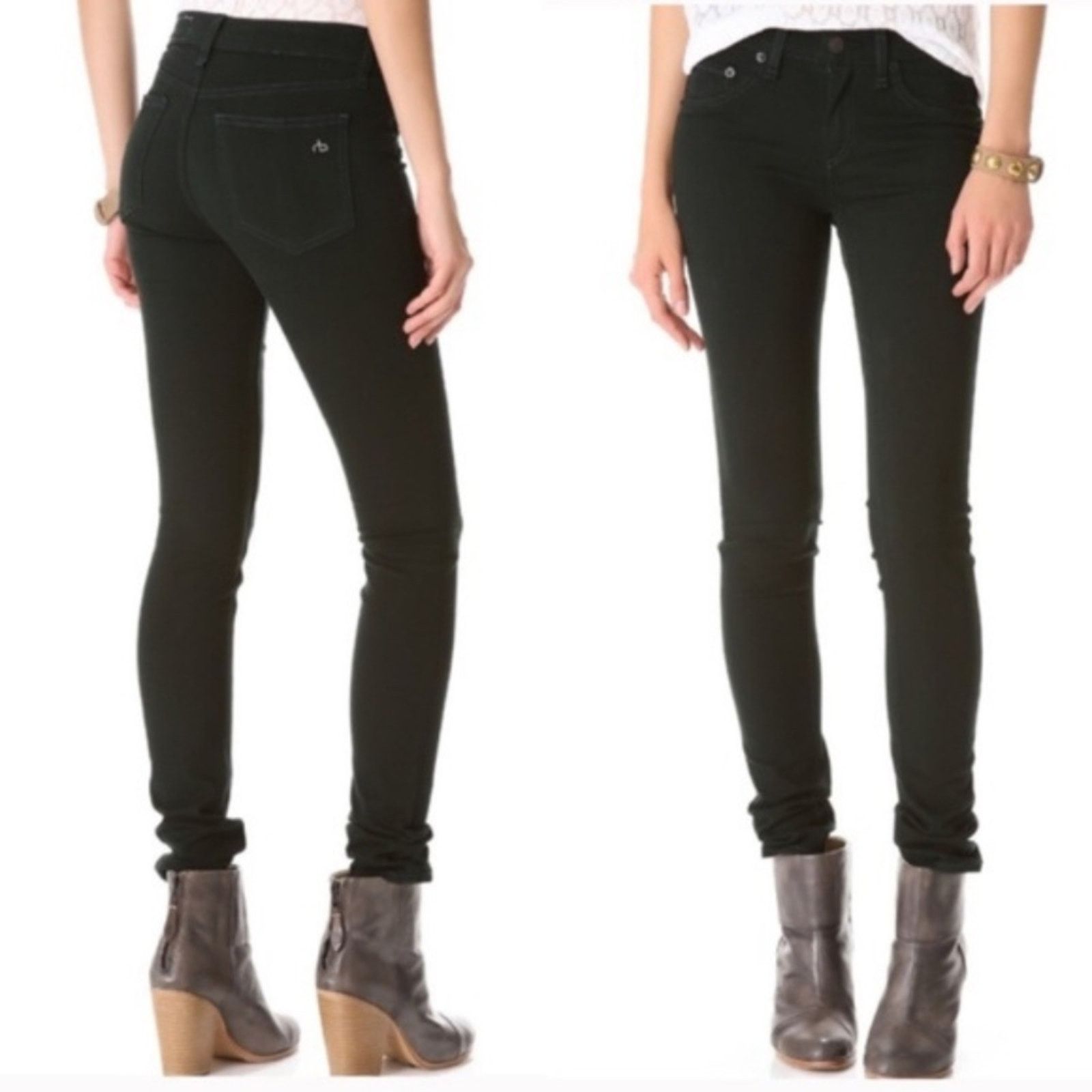Rag & Bone Rag & Bone Olive Dark Green PFD The Legging Jeans 27 Size 27" / US 4 / IT 40 - 1 Thumbnail