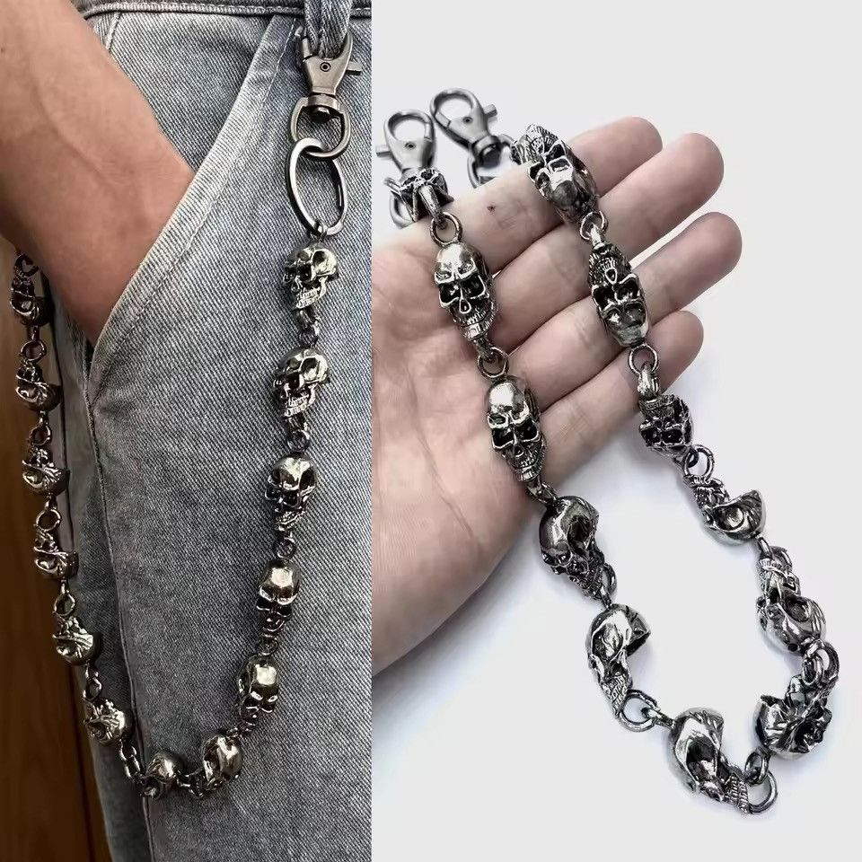 Vintage Skull Keychain Wallet Chain Size ONE SIZE - 3 Thumbnail
