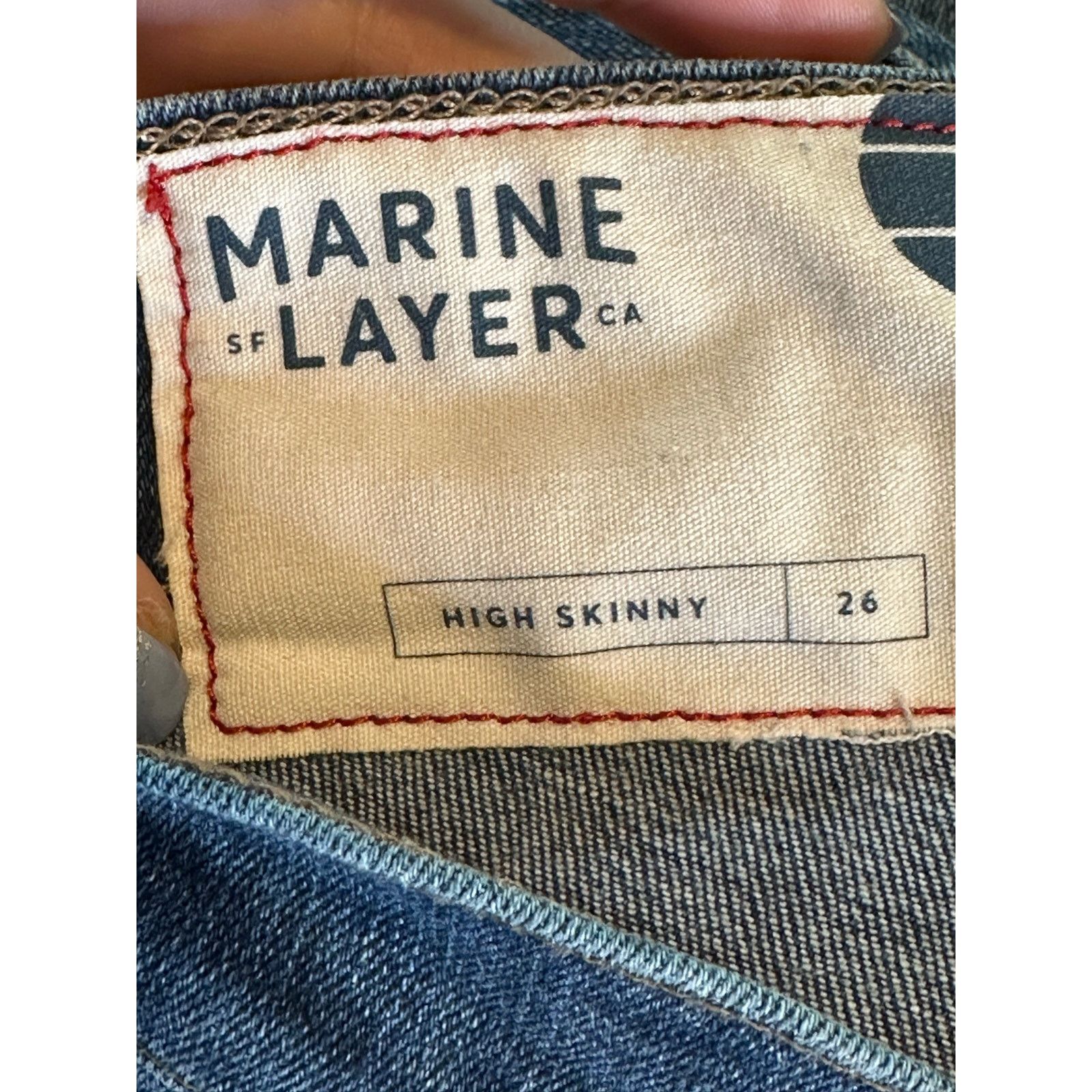 Marine Layer Marine Layer High Skinny Distressed Jeans size 24 - 0 Size 25" / US 0 / IT 36 - 3 Thumbnail
