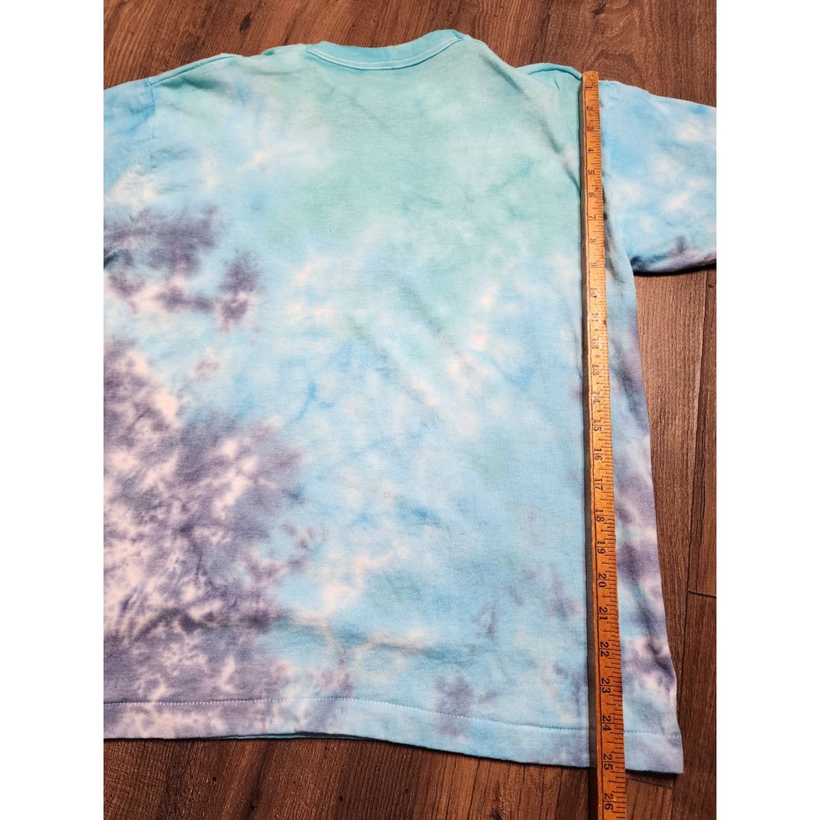 Fruit Of The Loom VINTAGE Fruit of the Loom Men's L Fish Embroidered Tie Dye T-Shirt 1980s Crew Neck Cotton All Seasons Size US L / EU 52-54 / 3 - 2 Thumbnail