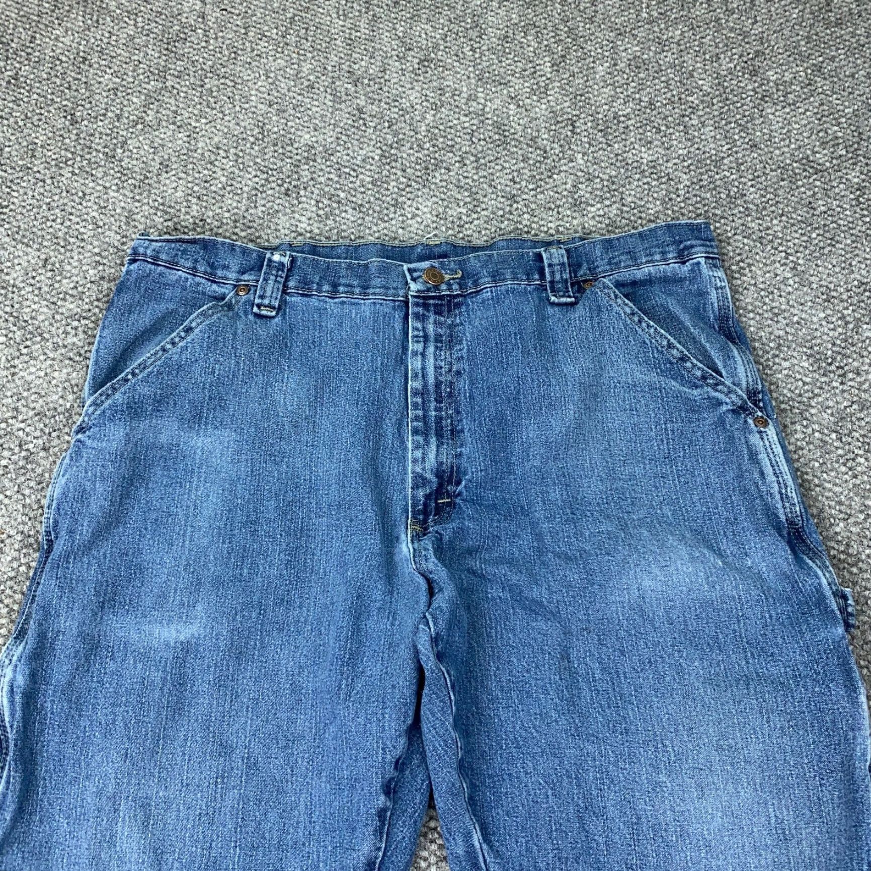 Wrangler VINTAGE Wrangler Jeans Mens 38x32 Blue Straight Denim Stretch 5-Pocket Design Size US 38 / EU 54 - 2 Thumbnail