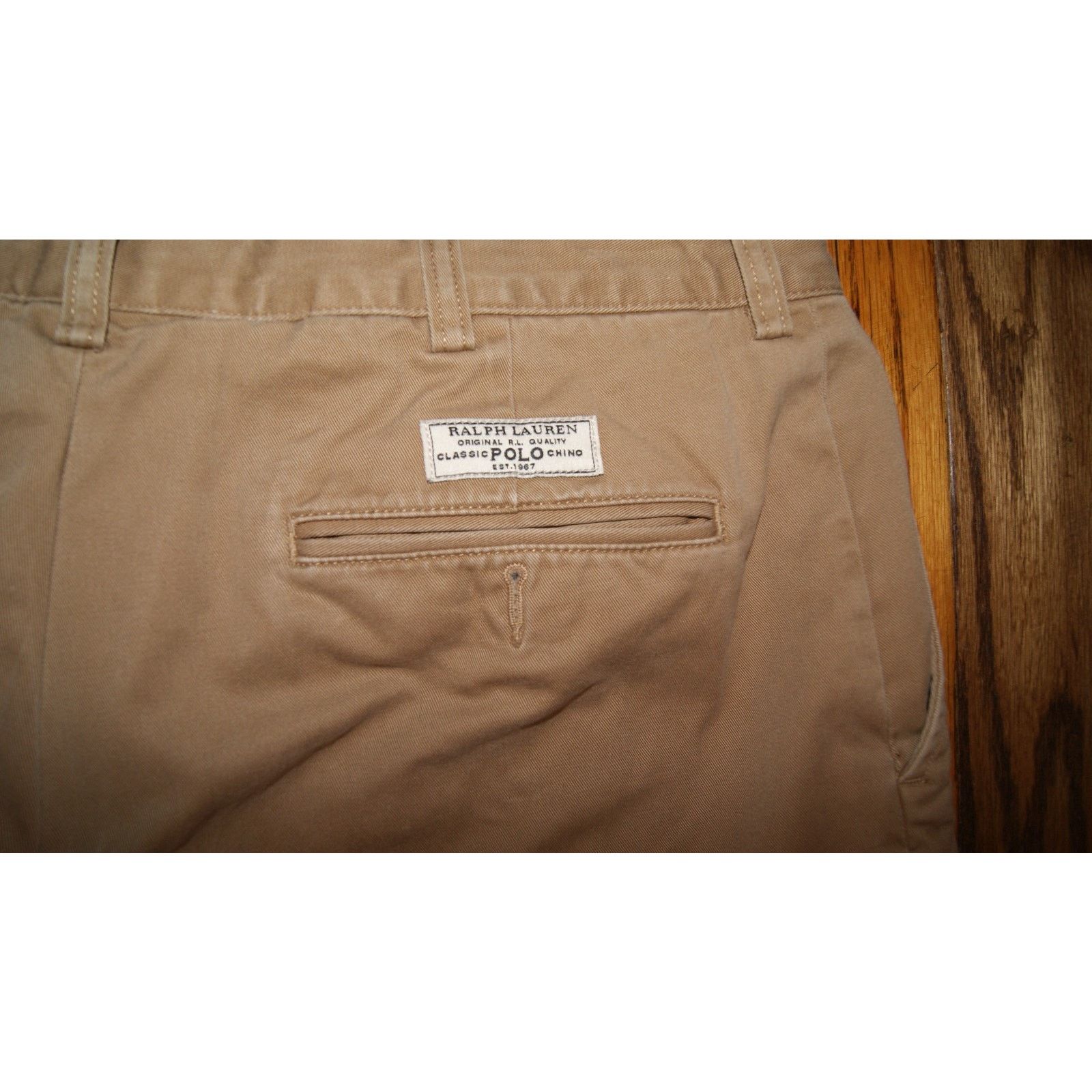 Polo Ralph Lauren VTG Polo Ralph Lauren Prospect Pants Mens 36x32 Tan Khaki Size US 36 / EU 52 - 6 Thumbnail