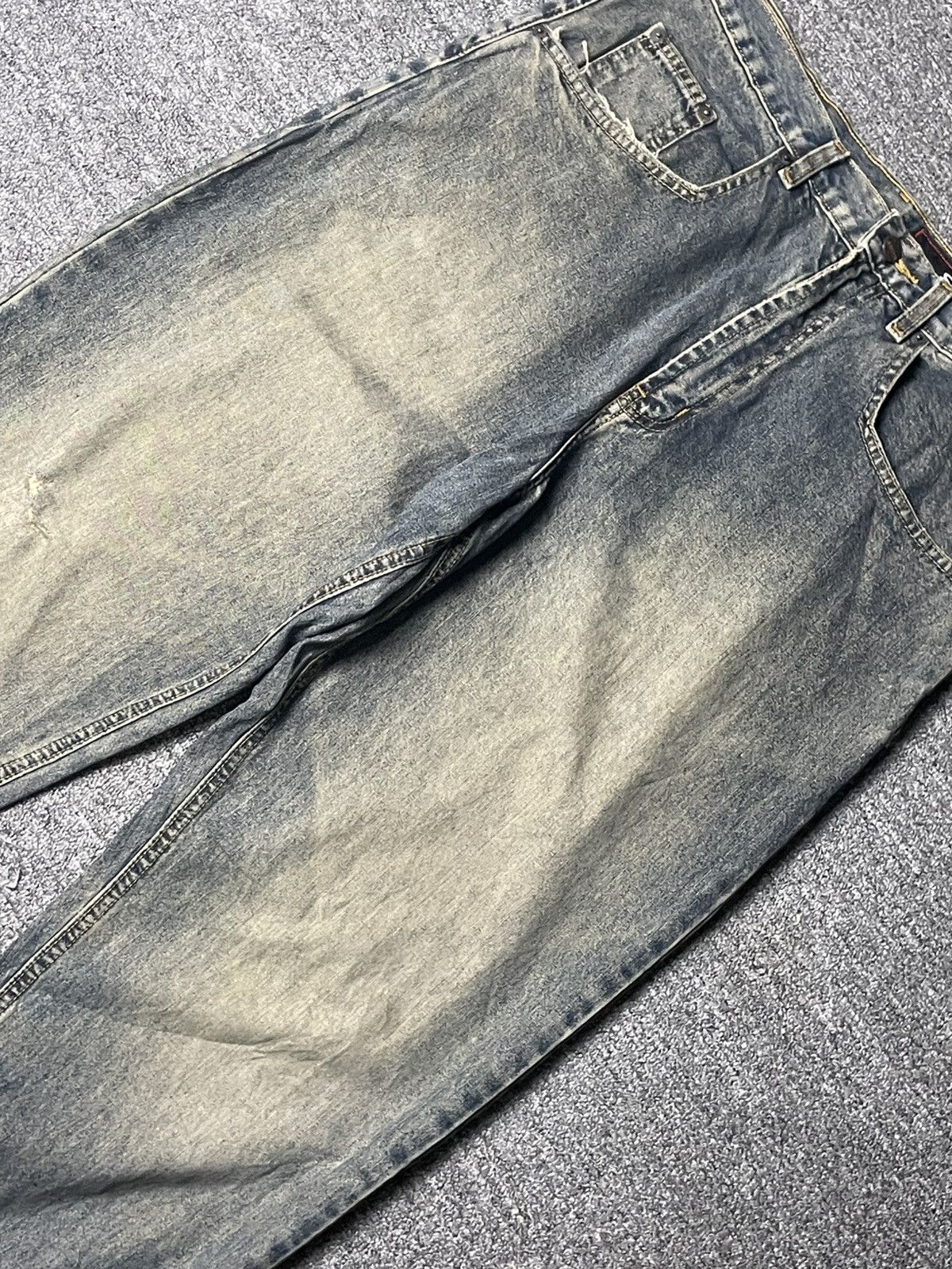 Japanese Brand × Vintage Vintage SAVIER Wash Selvedge Jeans (91) Size US 33 - 4 Thumbnail