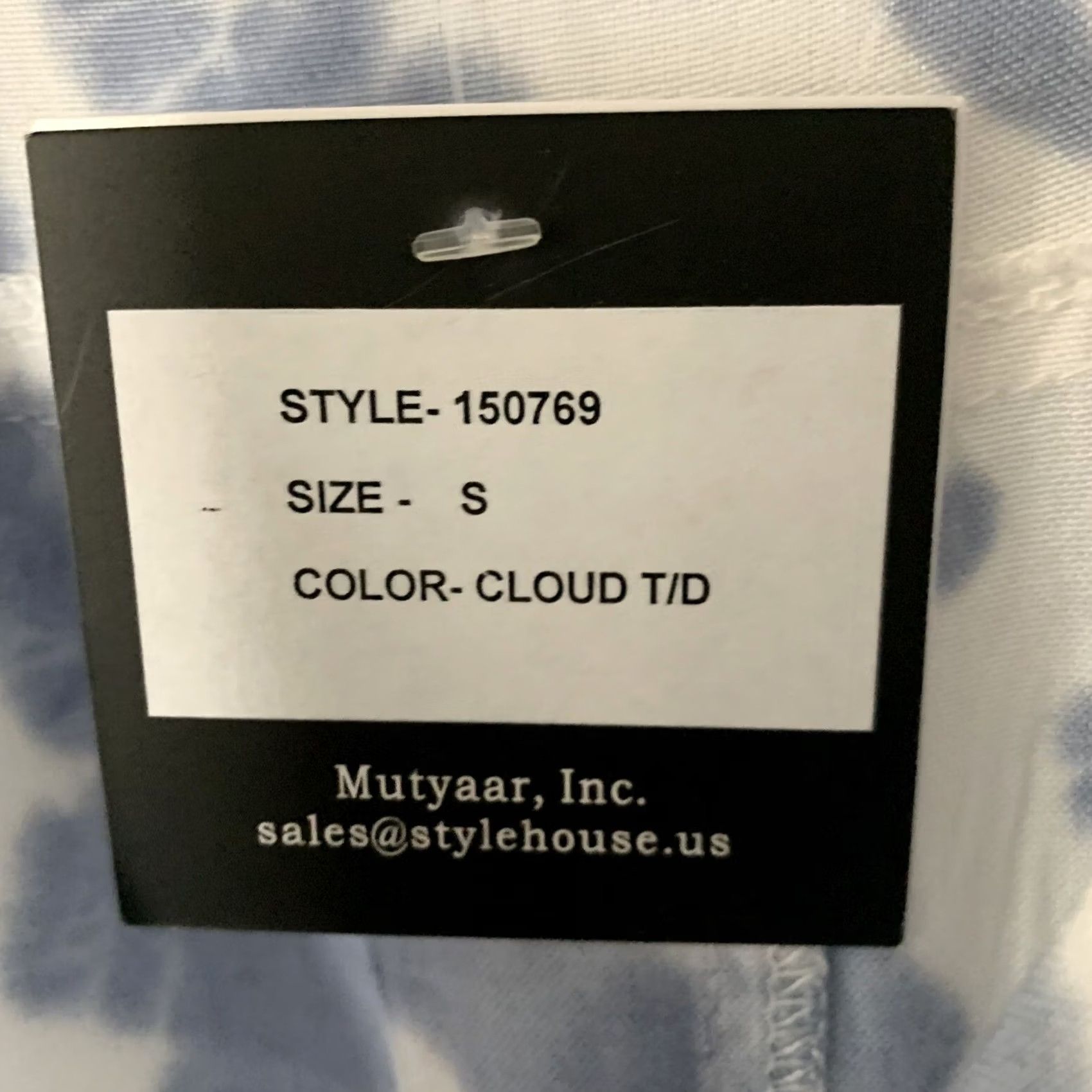 Vintage STYLE ENVY Womens Sz Small Blue Tie Dye Jersey Dress Boho Shirt Collar NEW Size S / US 4 / IT 40 - 6 Thumbnail