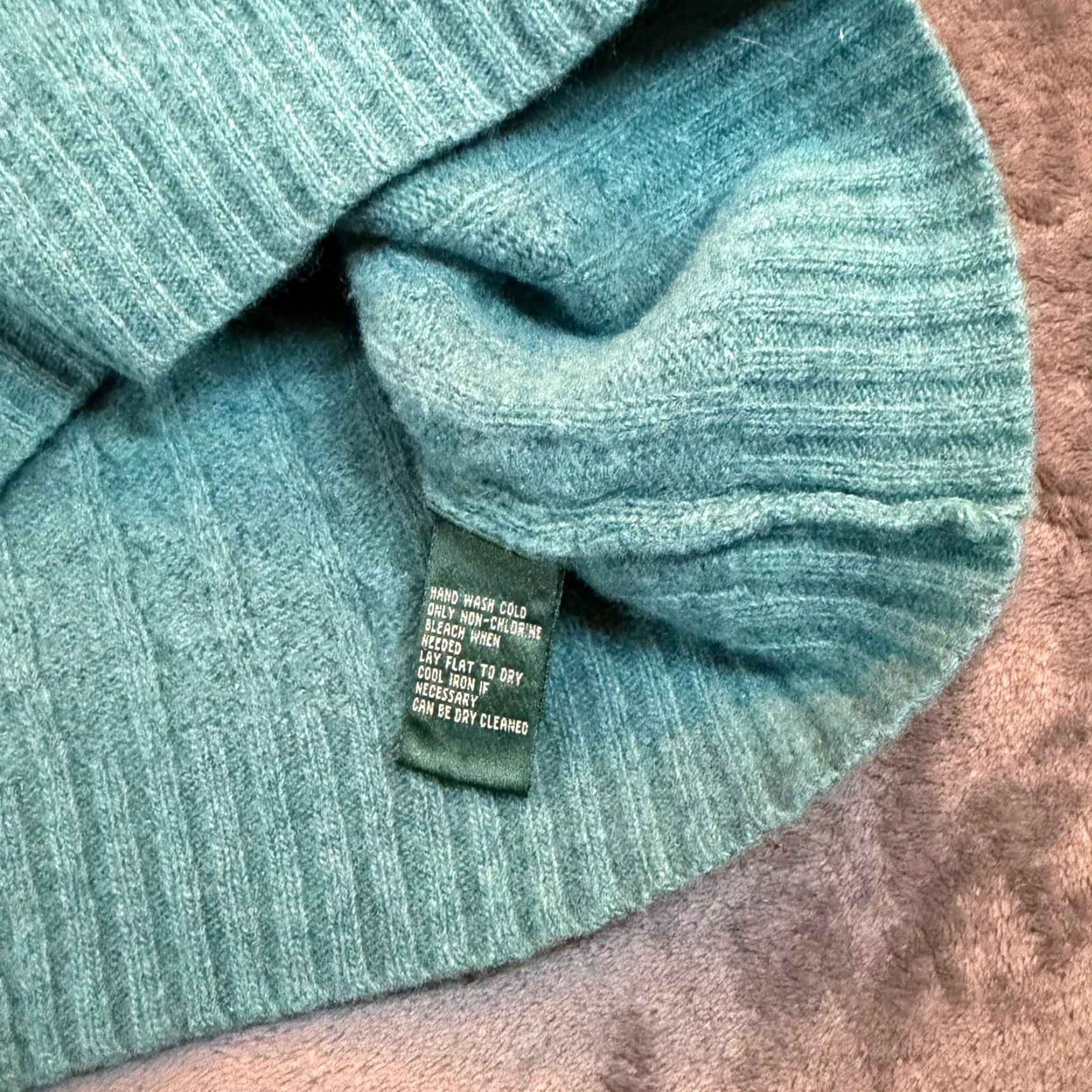 Ralph Lauren Lauren Ralph Lauren Teal Blue Merino Wool Angora Cable Knit Sweater Womens M Size M / US 6-8 / IT 42-44 - 5 Thumbnail