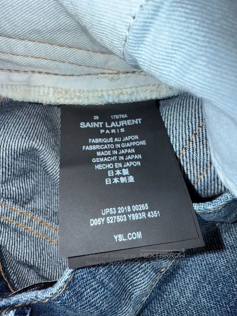 Saint Laurent Paris Saint Laurent D02 Blue Distressed Jeans. Size US 29 - 6 Thumbnail