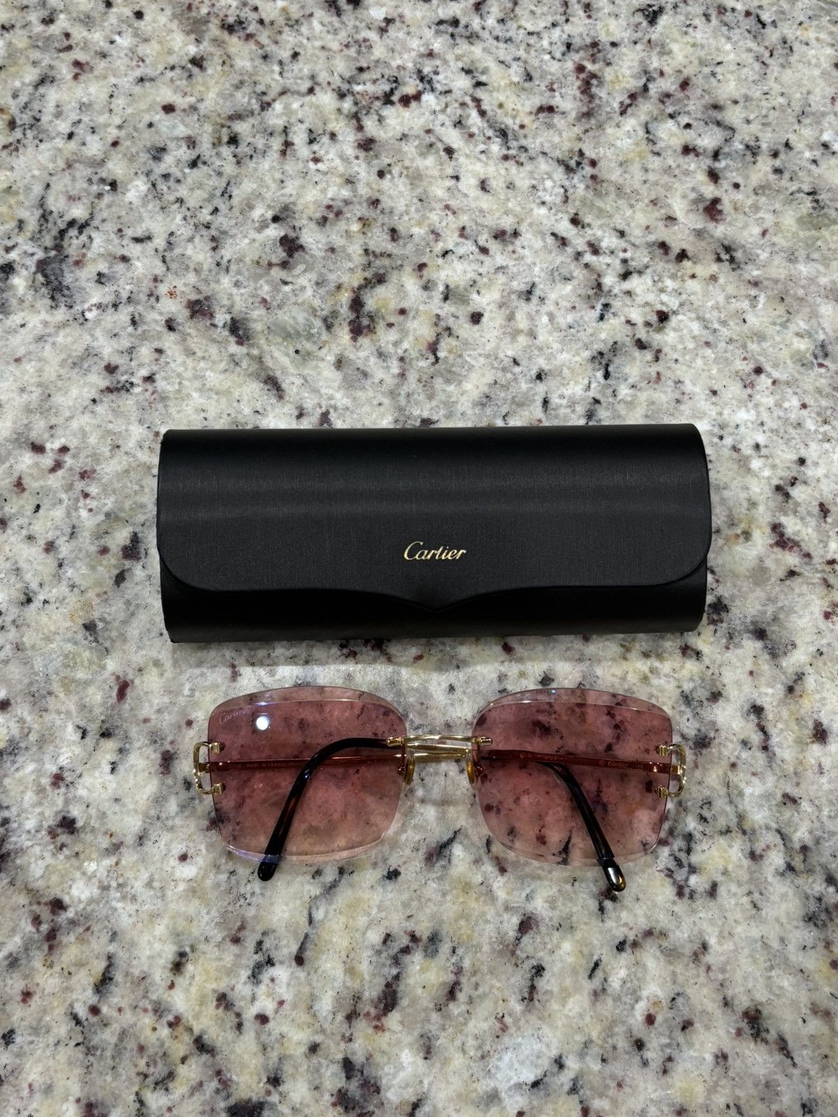 Cartier Gold Picadilly Pink Lense Glasses Size ONE SIZE - 2 Thumbnail