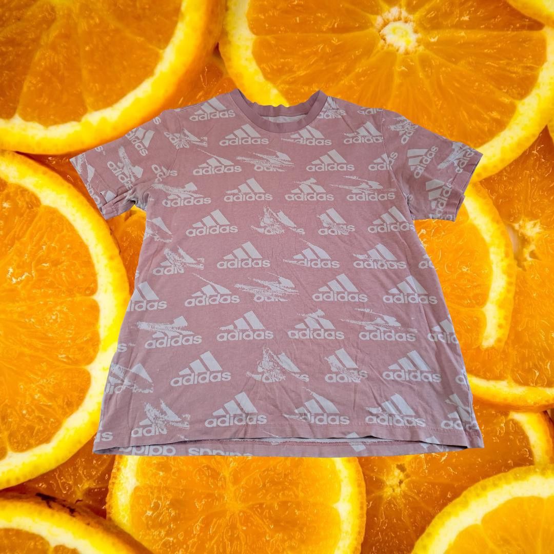 Adidas Adidas Pink Tee with Logos Throughout Size ONE SIZE - 2 Thumbnail