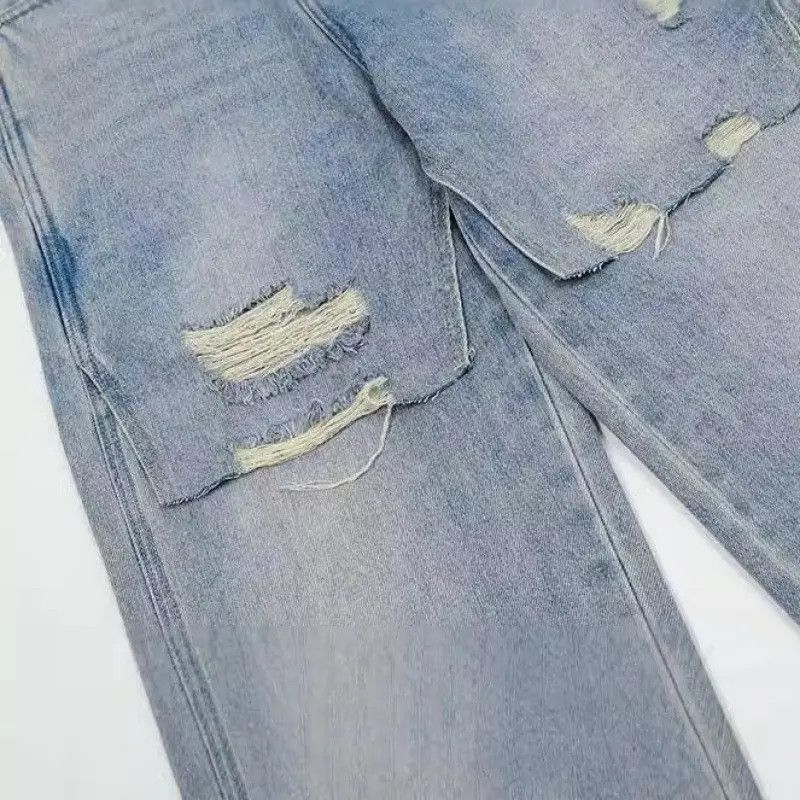 Japanese Brand × Jean Retro loose high street ripped jeans Size US 32 / EU 48 - 3 Thumbnail