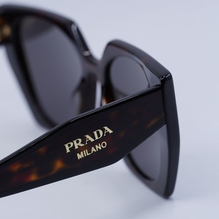 Prada Prada PR15WS 24B40L Sunglasses Dark Havana/Black Square Size ONE SIZE - 8 Thumbnail