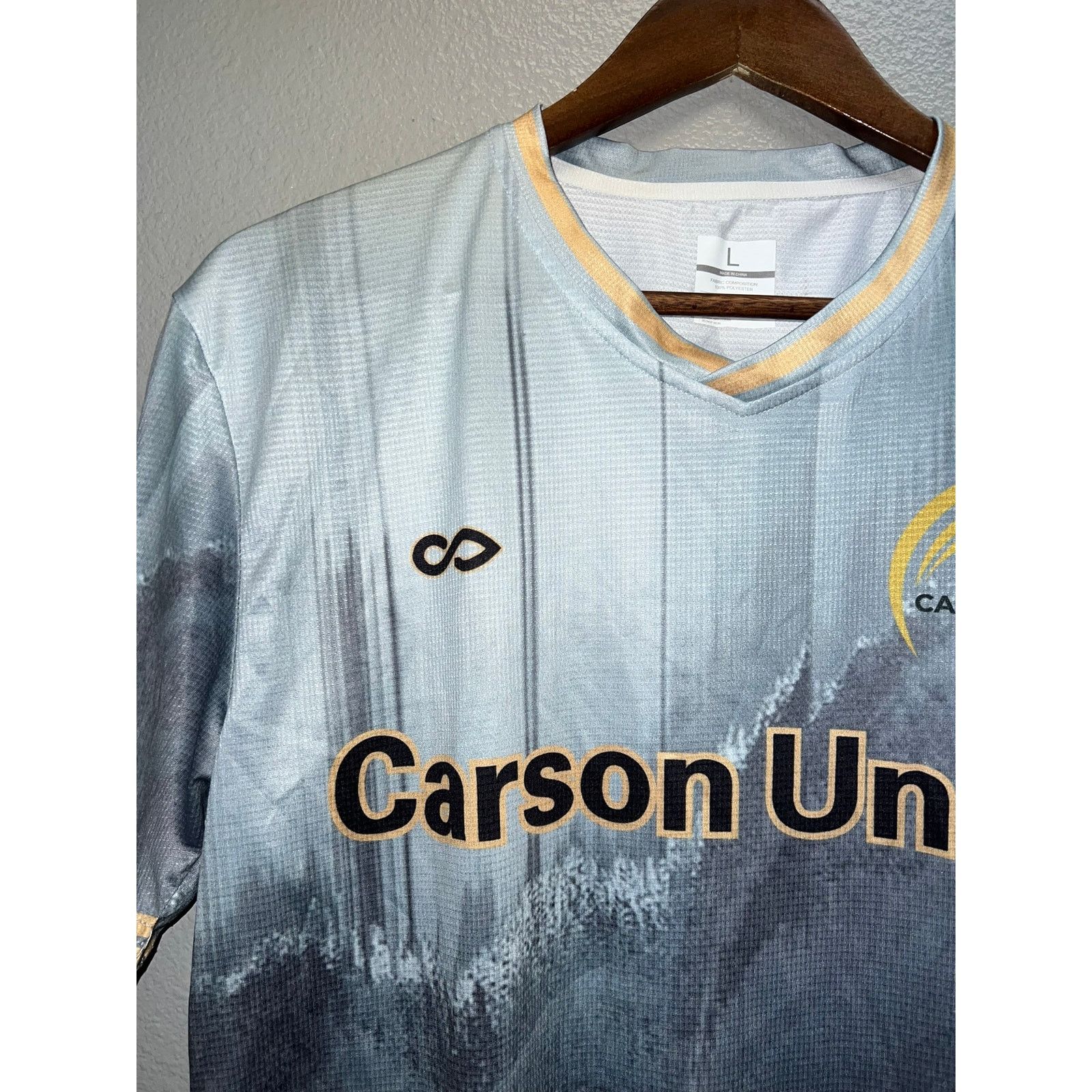 Vintage Carson United Jersey FC Club Gold Silver Futbol Soccer Top L Size US L / EU 52-54 / 3 - 3 Thumbnail