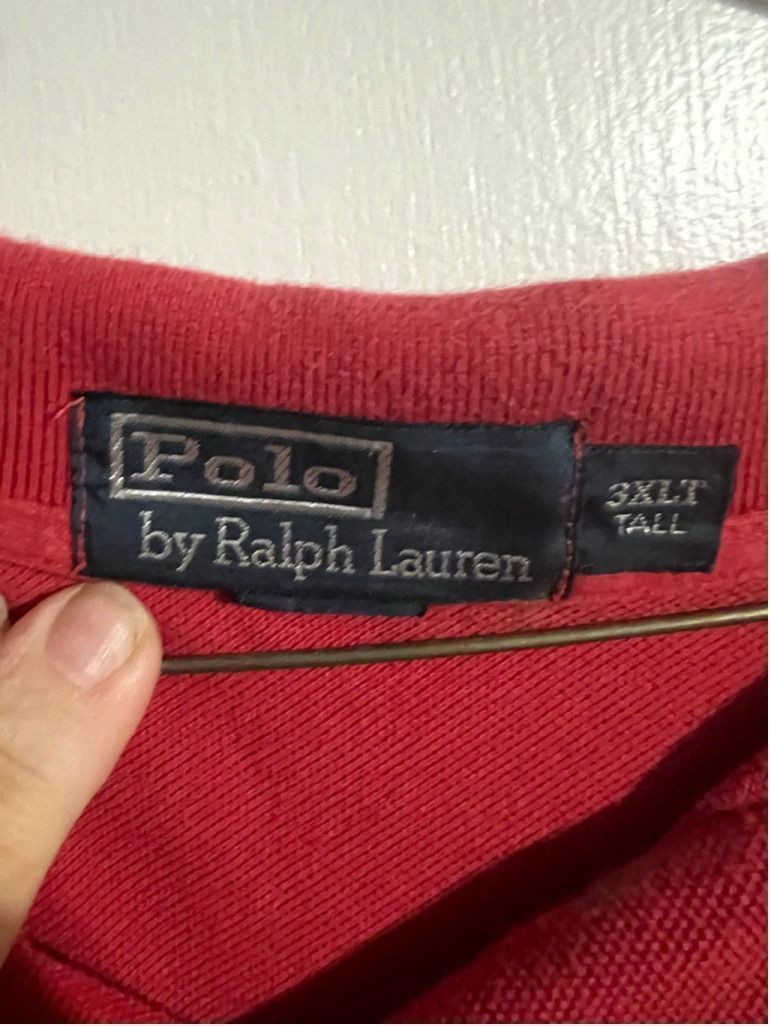 Polo Ralph Lauren Men's Polo Ralph Lauren Red 3XLT Polo Shirt with Purple Logo Size US XXL / EU 58 / 5 - 3 Thumbnail