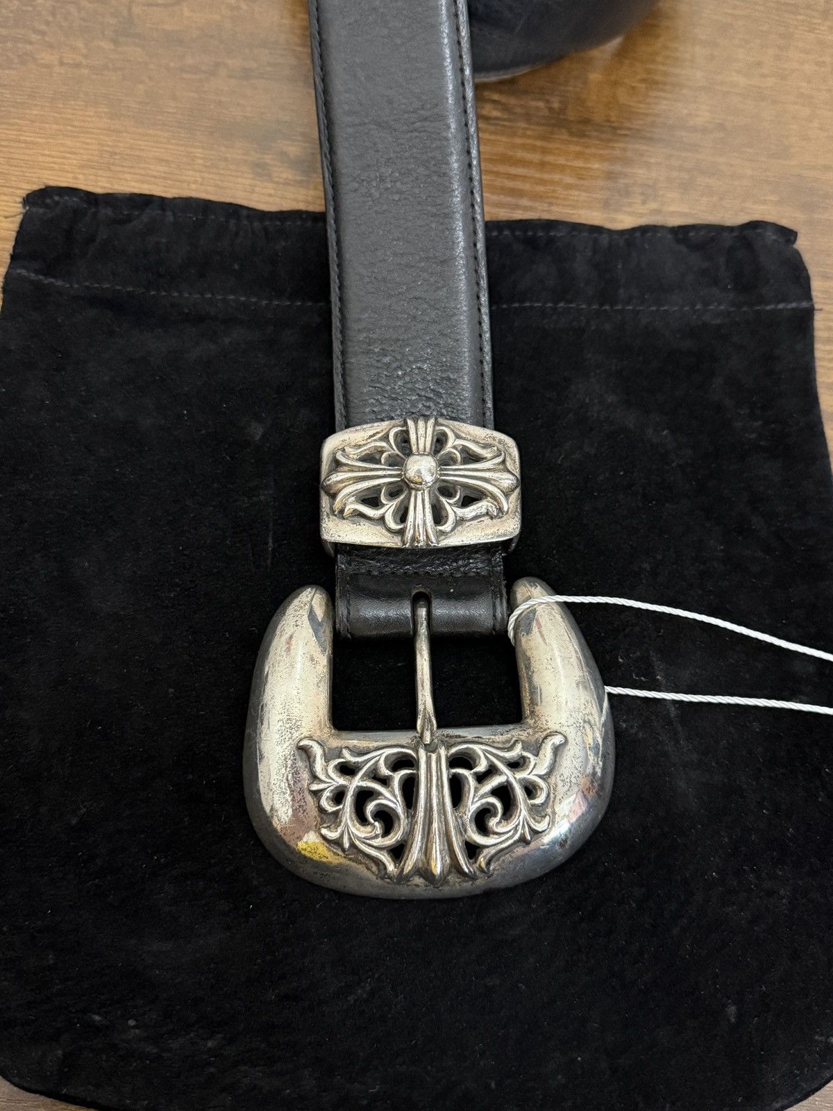 Chrome Hearts Chrome Hearts Leather Waist Belt 3-Piece Western Size 30 - 2 Thumbnail