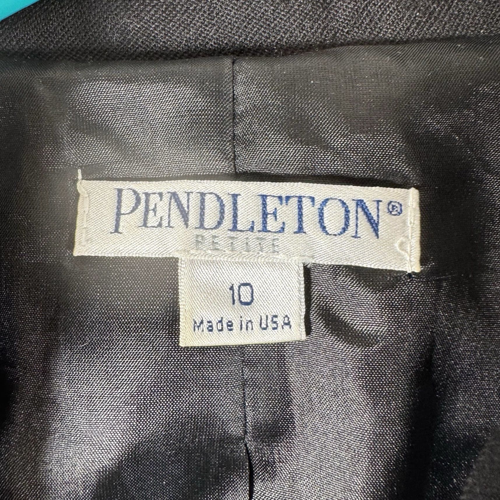Pendleton VINTAGE Pendleton Blazer Women 10P Black 100% Wool Single-Breasted Preppy Dark Academia 90s Y2K Old Money Size L / US 10 / IT 46 - 2 Thumbnail