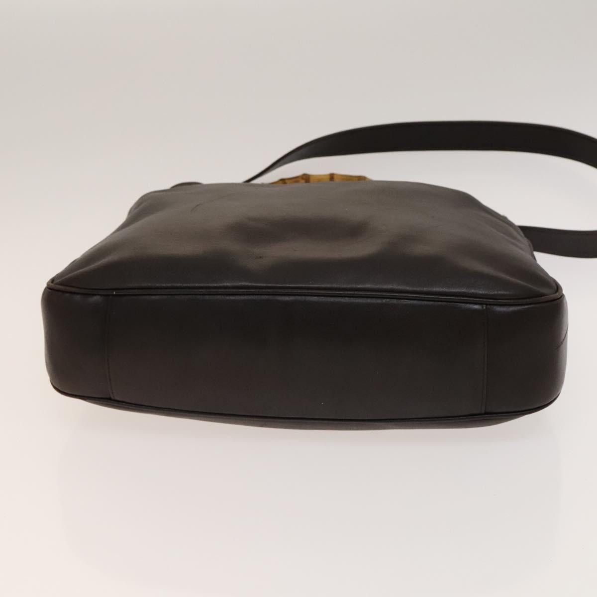 Gucci GUCCI Bamboo Shoulder Bag Leather Brown Gold Size ONE SIZE - 11 Thumbnail