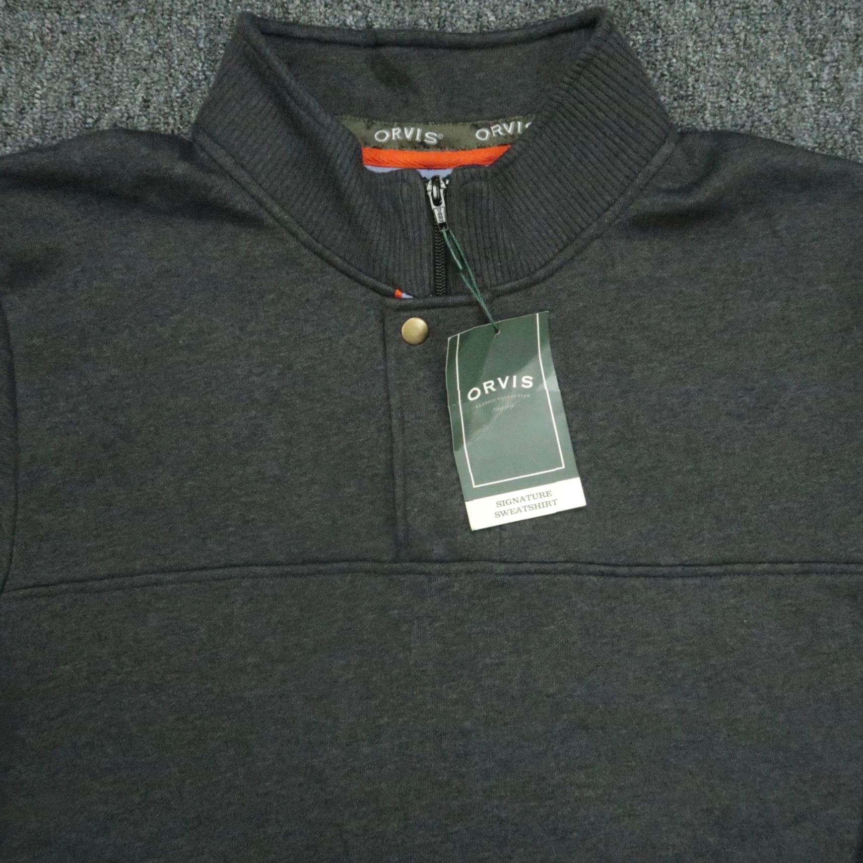 Orvis Orvis Pullover Men 2XL Gray Signature Sweatshirt Fleece Quarter Zip NWT Mock Neck Casual Size US XXL / EU 58 / 5 - 2 Thumbnail