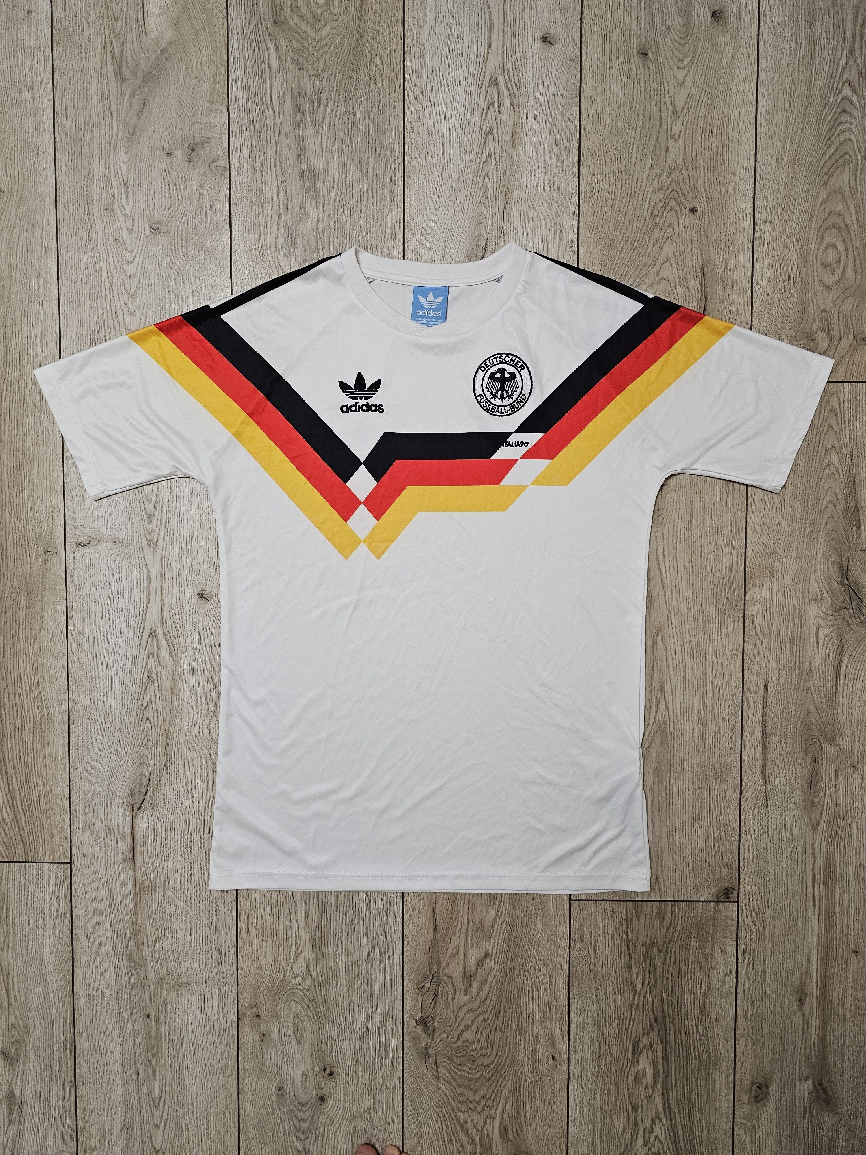 GERMANY 1988 1990 HOME FOOTBALL SHIRT WHITE SOCCER JERSEY