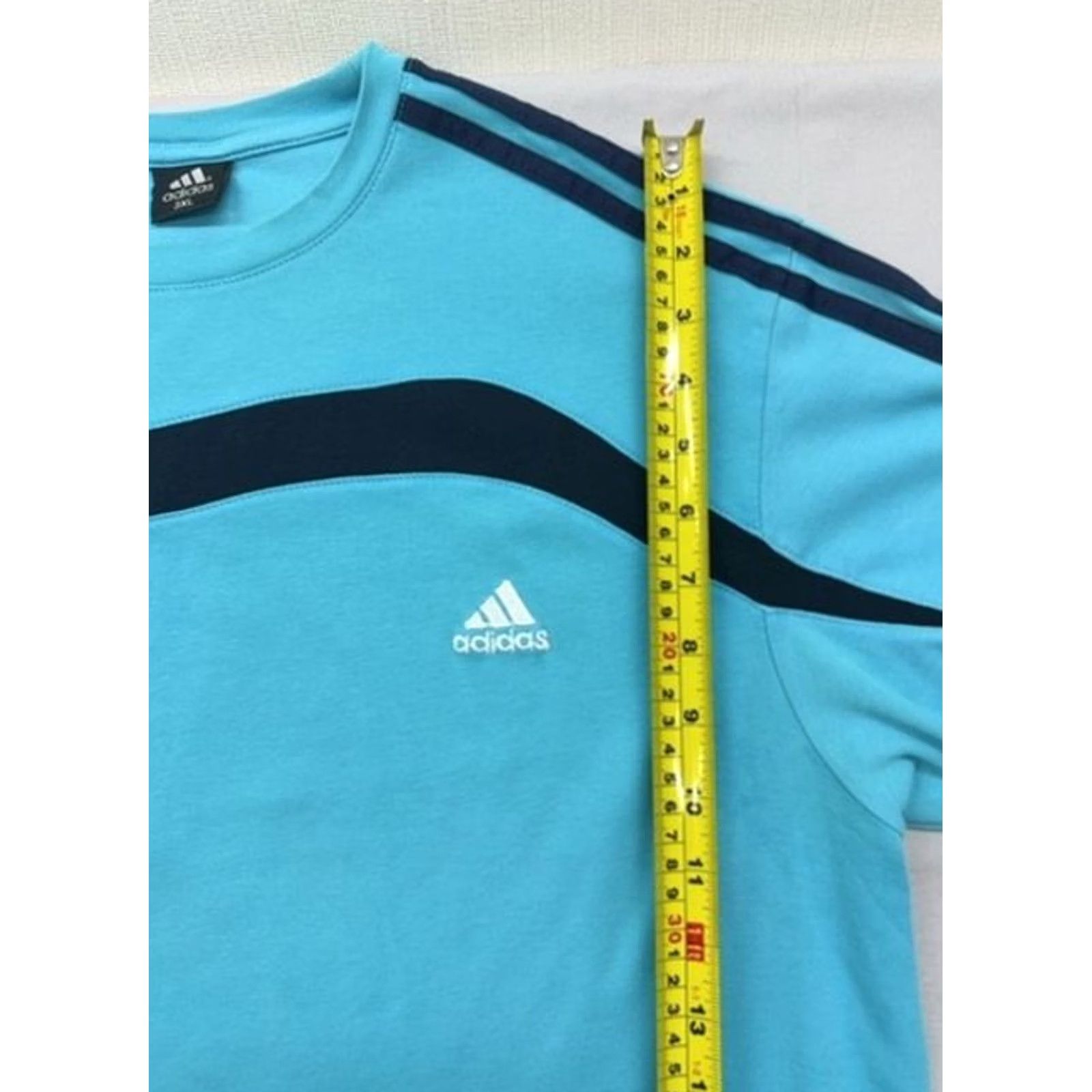 Adidas Adidas Adicolor Classics Turquoise Stripe 3XL Men's T-Shirt 3 Stripes Size US XXL / EU 58 / 5 - 6 Thumbnail