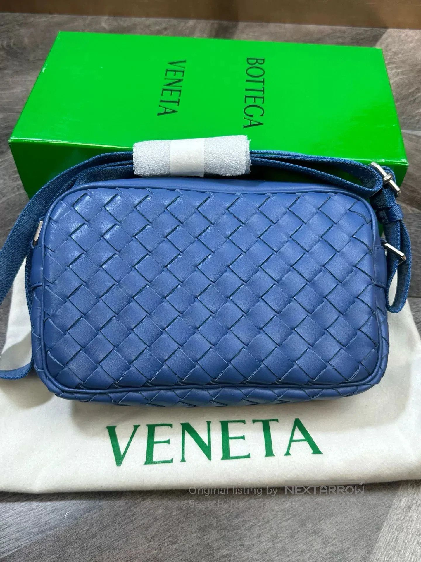 Bottega Veneta BV Blue Woven Camera Bag. Size ONE SIZE - 2 Thumbnail