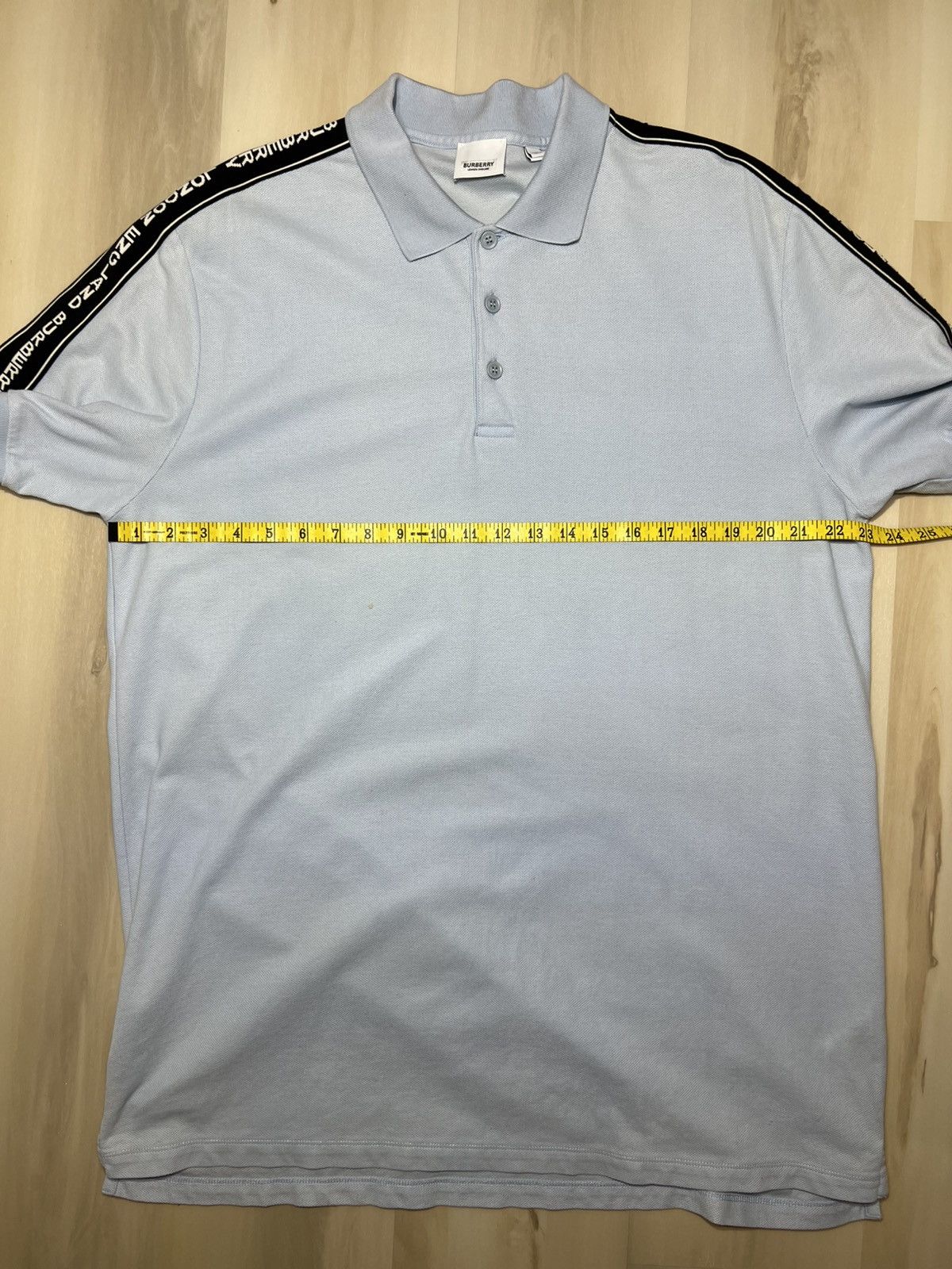 Burberry Authentic Burberry Men's Logo Tape Pique' Polo Shirt Size L Size US L / EU 52-54 / 3 - 6 Thumbnail