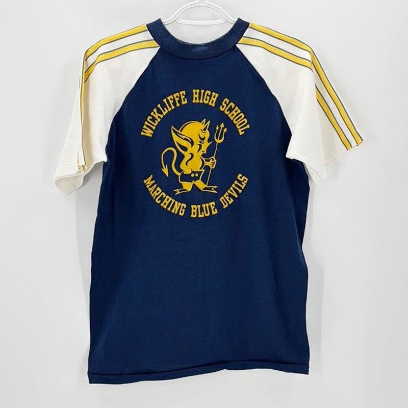 Vintage Vintage Velva Sheen t-shirt 70s Wickliffe High Blue Devils M Size US M / EU 48-50 / 2 - 1 Thumbnail
