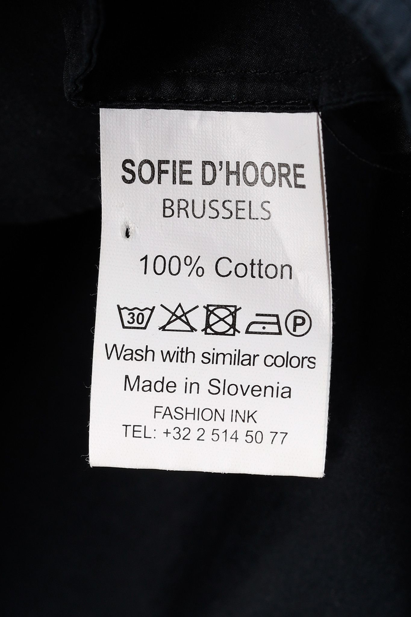 SOFIE D'HOORE Sofie D'Hoore Drop Shoulder Navy Cotton Dress Size S / US 4 / IT 40 - 7 Thumbnail