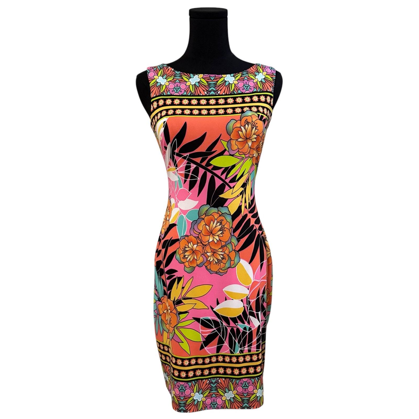 Other Cache Sleeveless Mini Dress Sheath Floral Pattern Y2K Size 2 Size XS / US 0-2 / IT 36-38 - 1 Thumbnail
