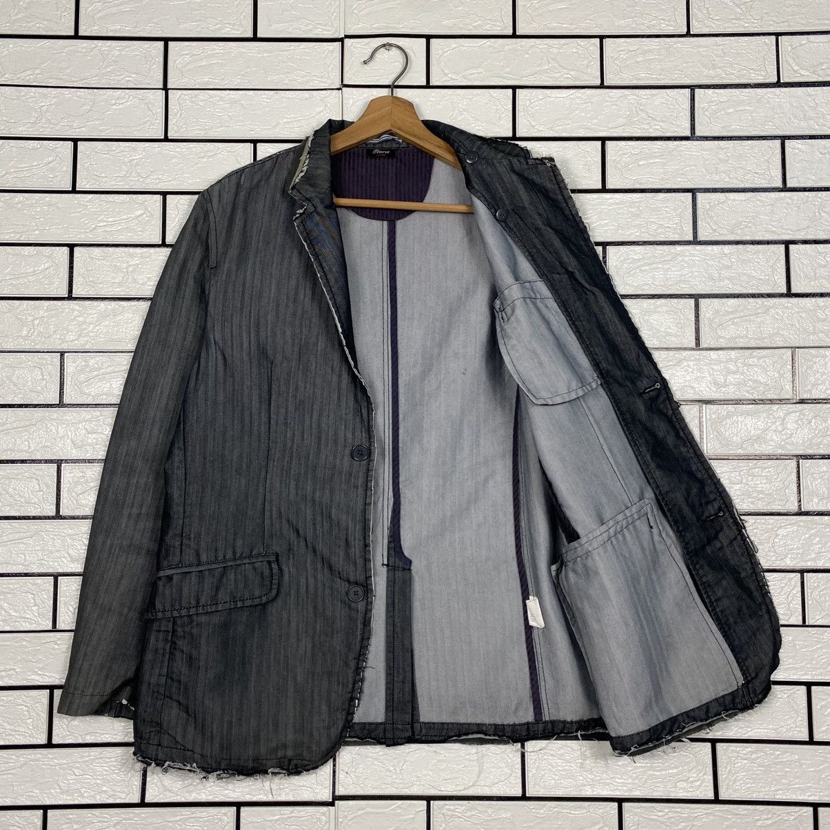 Japanese Brand 📌Vintage Hickory Chore Striped Jacket Otarie Issey Miyake Size US L / EU 52-54 / 3 - 12 Thumbnail