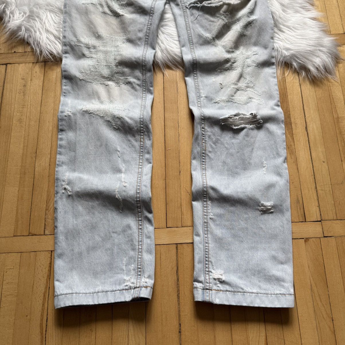 Dolce & Gabbana 📌Vintage Crazy Dolce&Gabbana 00s Distress Y2K Straight Jean Size US 30 / EU 46 - 3 Thumbnail