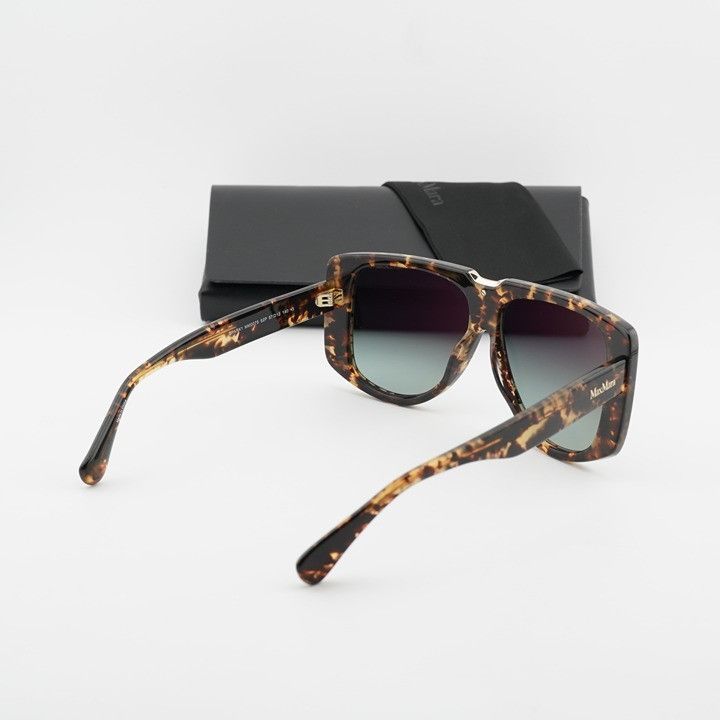 Max Mara Max Mara SPARK1 MM0075 52P Sunglasses Havana Shield Frame Size ONE SIZE - 10 Thumbnail