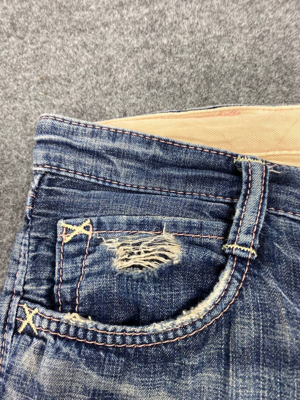 Japanese Brand brappers distressed denim nice design Size 32" / US 10 / IT 46 - 14 Thumbnail