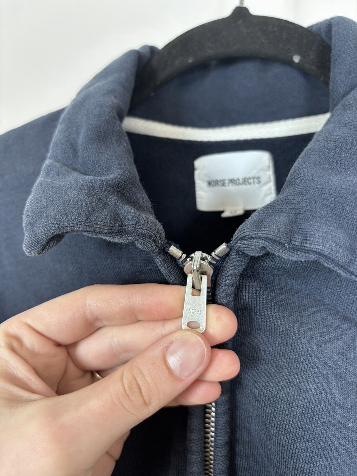 Norse Projects Norse Projects Men’s Magne Half Zip Compact Navy Sweatshirt Size US M / EU 48-50 / 2 - 5 Thumbnail