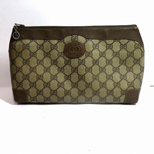 Gucci Gucci Gucci Old GG Supreme Pouch 0149040597 Canvas Vanity Bag 0149040597 in Fair Condition Size ONE SIZE - 1 Thumbnail