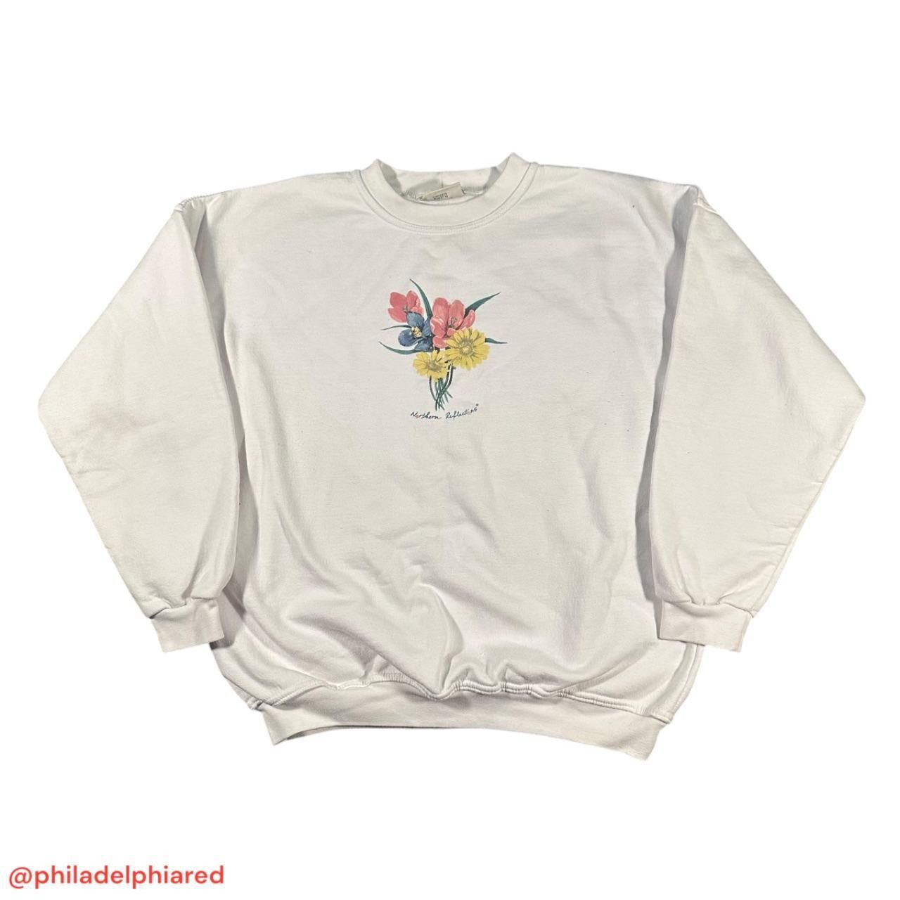 Northern Reflections Vintage 1990s Flower Themed Norther Reflections sweatshirt Size XL / US 12-14 / IT 48-50 - 1 Thumbnail