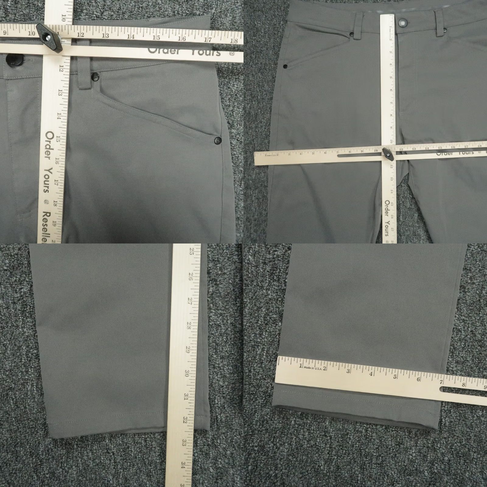 Vintage Myles Pants Mens Large Gray Performance 5 Pocket Technical Fabric Stretch 34x32 Pants Chino Athletic 5-Pocket Mens Size US 33 - 8 Thumbnail