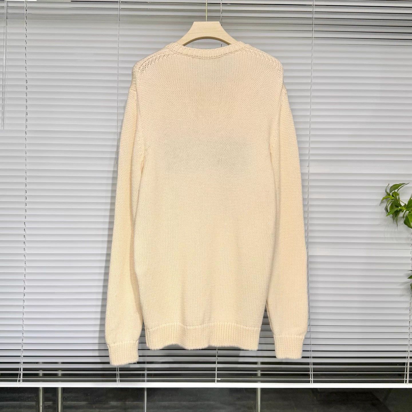 Fendi Fendi Wool Sweater 52 Intarsia Logo Beige Size US L / EU 52-54 / 3 - 2 Thumbnail