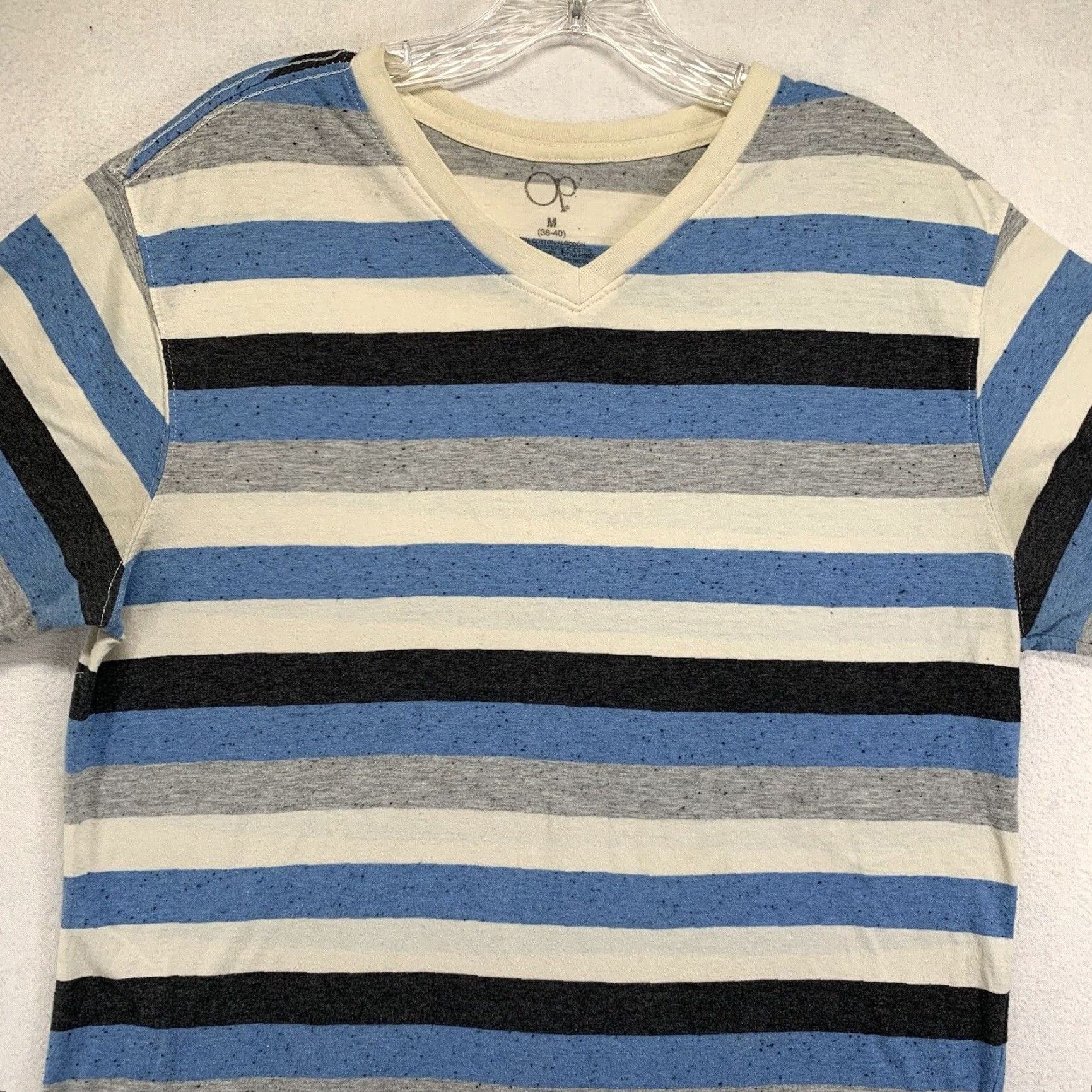 Ocean Pacific VINTAGE Ocean Pacific T-Shirt Men’s Small Short Sleeve Cotton Blend Striped V-Neck Surfer Style The Ramones Men Size US S / EU 44-46 / 1 - 7 Thumbnail