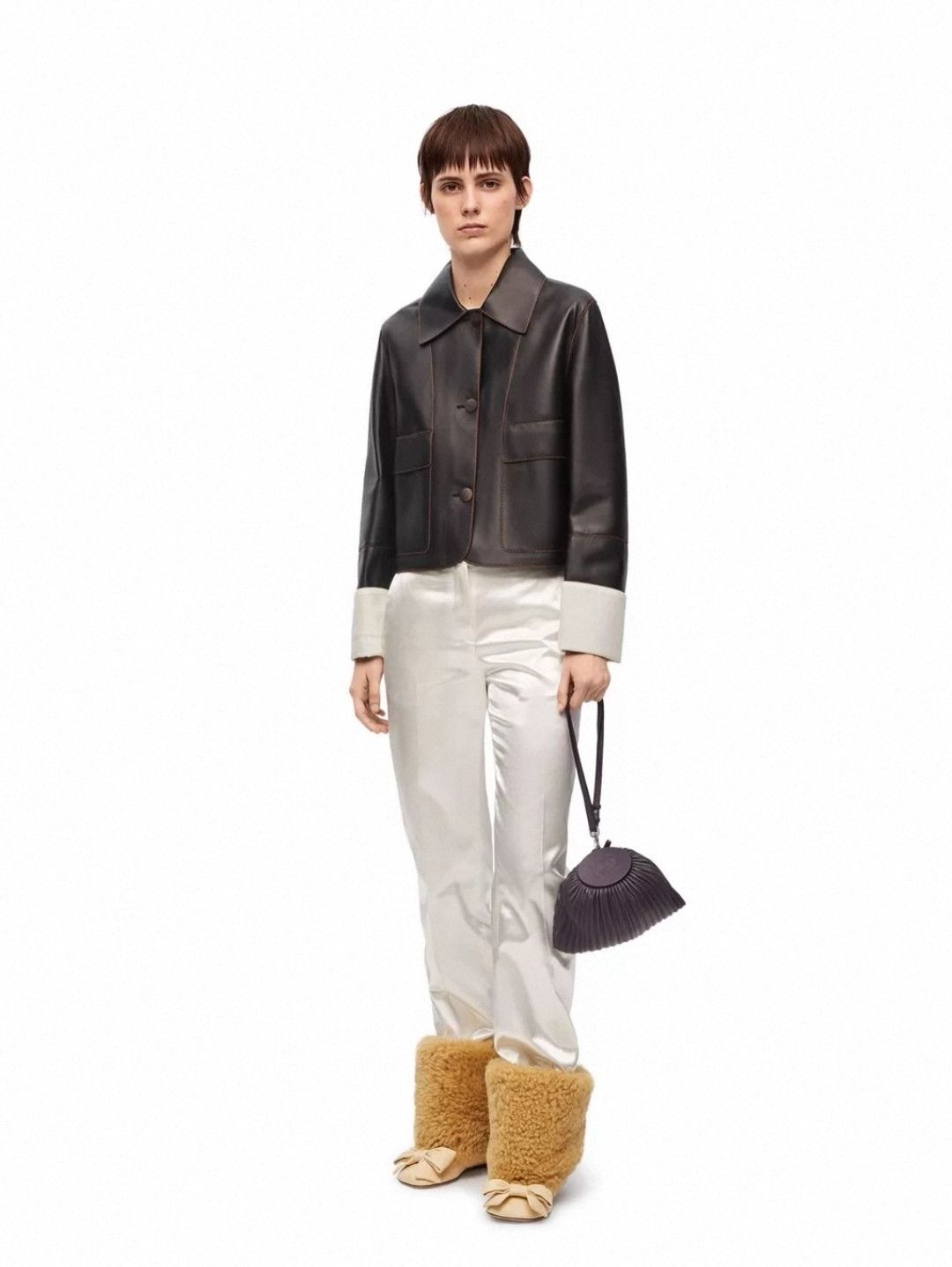 Loewe LOEWE Lambskin Leather Jacket - yw Size XS / US 0-2 / IT 36-38 - 6 Thumbnail
