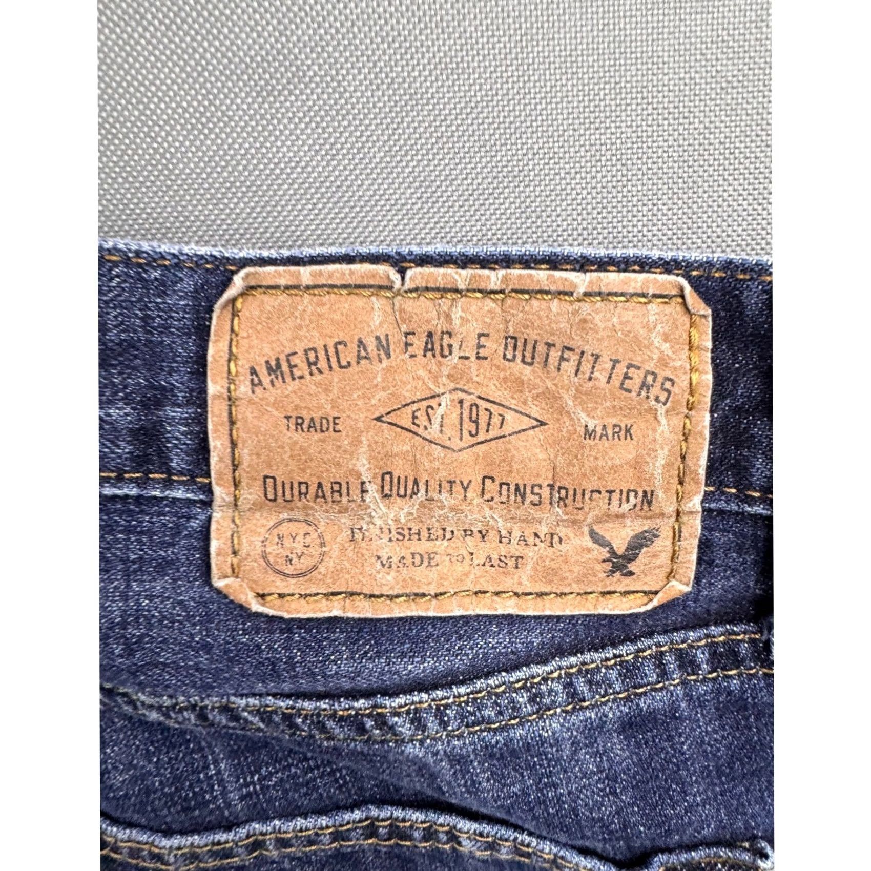 American Eagle Outfitters American Eagle Outfitters Original Boot Jeans Mens Blue Dark Wash Denim 28x30 Size US 28 / EU 44 - 3 Thumbnail